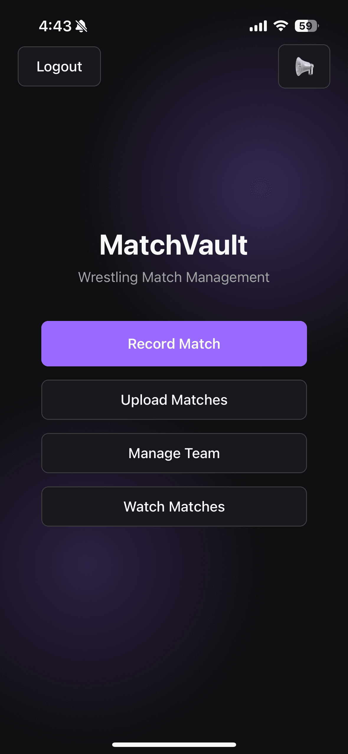 Already filled matches list showing queued bouts ready for recording.